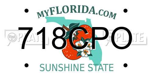 718CPO Florida License Plate