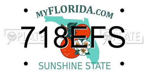 718EFS Florida License Plate