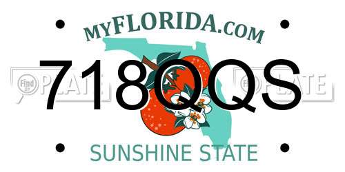 718QQS Florida License Plate