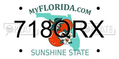 718QRX Florida License Plate