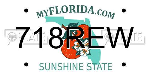 718REW Florida License Plate