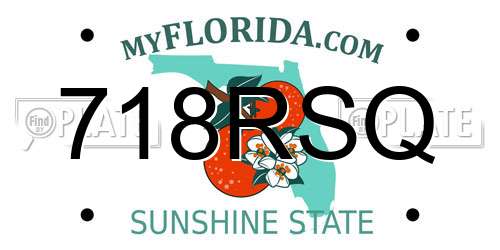 718RSQ Florida License Plate