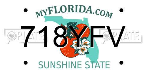 718YFV Florida License Plate
