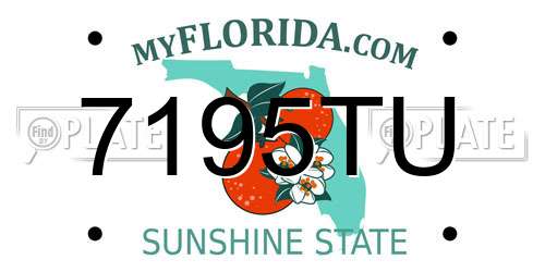 7195TU Florida License Plate
