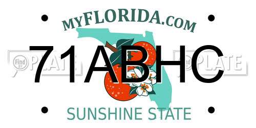 71ABHC Florida License Plate