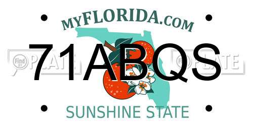 71ABQS Florida License Plate