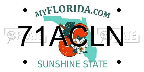 71ACLN Florida License Plate