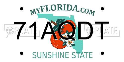 71AQDT Florida License Plate