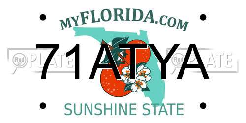 71ATYA Florida License Plate