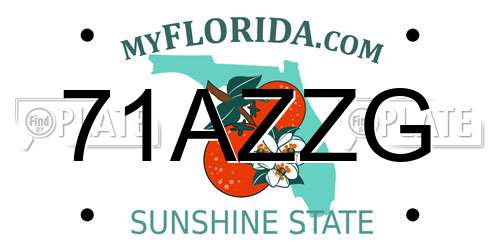 71AZZG Florida License Plate