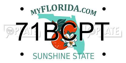 71BCPT Florida License Plate