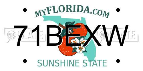 71BEXW Florida License Plate