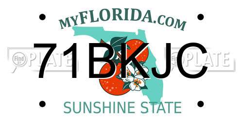 71BKJC Florida License Plate