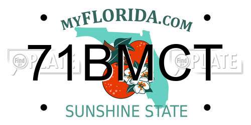 71BMCT Florida License Plate