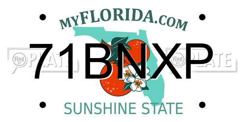 71BNXP Florida License Plate