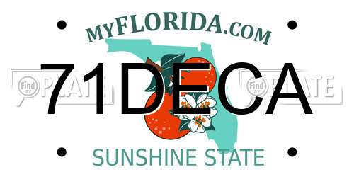 71DECA Florida License Plate