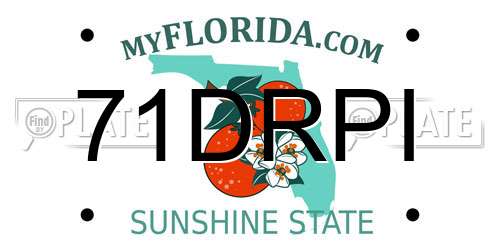 71DRPI Florida License Plate