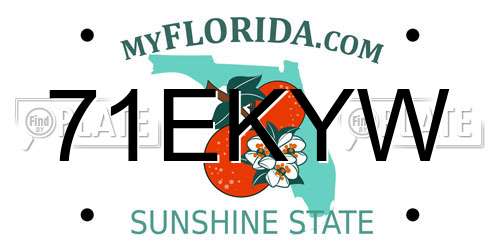 71EKYW Florida License Plate