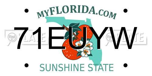 71EUYW Florida License Plate