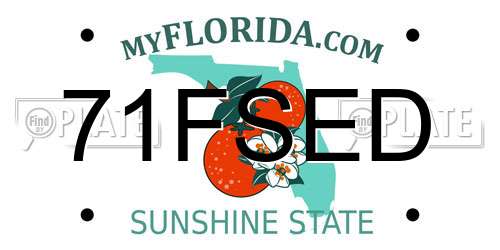 71FSED Florida License Plate