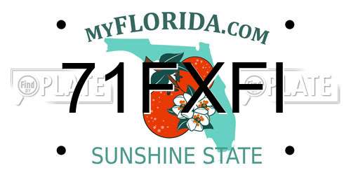71FXFI Florida License Plate