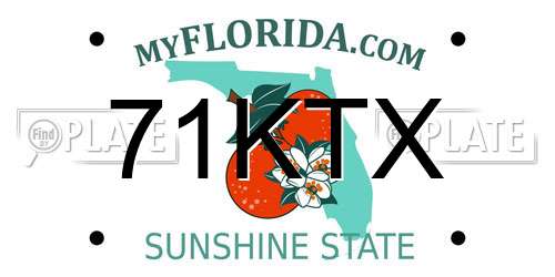 71KTX Florida License Plate