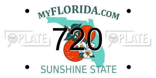 720 Florida License Plate