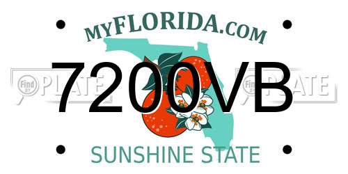 7200VB Florida License Plate