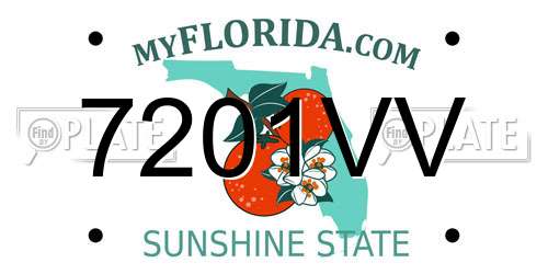 7201VV Florida License Plate