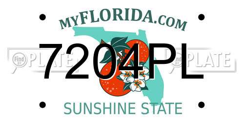 7204PL Florida License Plate