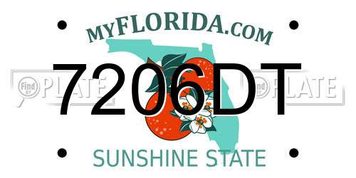 7206DT Florida License Plate