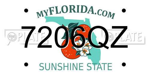 7206QZ Florida License Plate