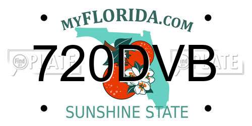720DVB Florida License Plate