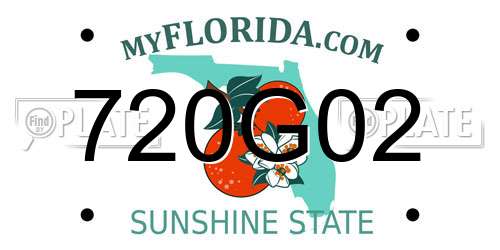720G02 Florida License Plate