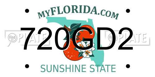 720GD2 Florida License Plate