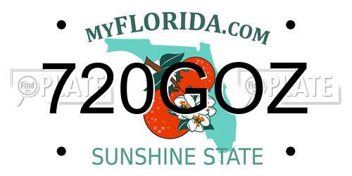 720GOZ Florida License Plate