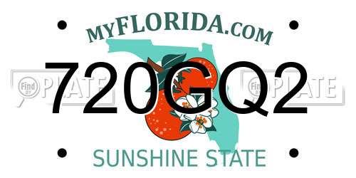 720GQ2 Florida License Plate