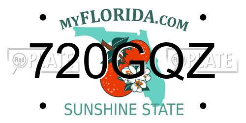 720GQZ Florida License Plate