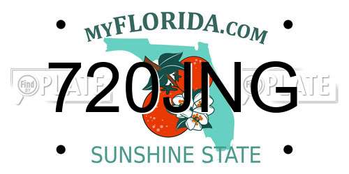 720JNG Florida License Plate