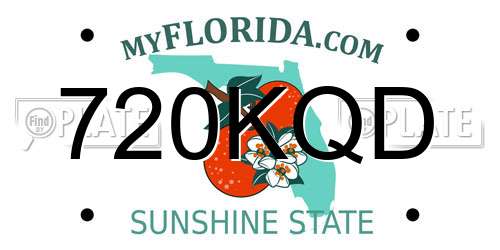 720KQD Florida License Plate