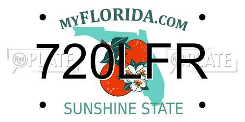 720LFR Florida License Plate