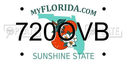 720OVB Florida License Plate