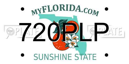 720PLP Florida License Plate
