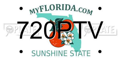 720PTV Florida License Plate