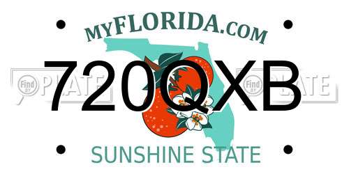 720QXB Florida License Plate