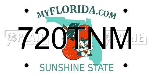 720TNM Florida License Plate