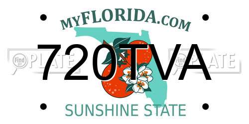 720TVA Florida License Plate