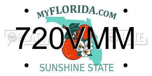 720VMM Florida License Plate