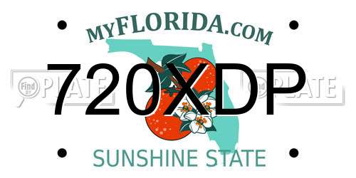 720XDP Florida License Plate