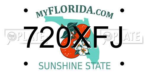 720XFJ Florida License Plate